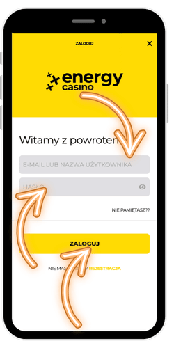 Energy Casino Wprowadzanie danych